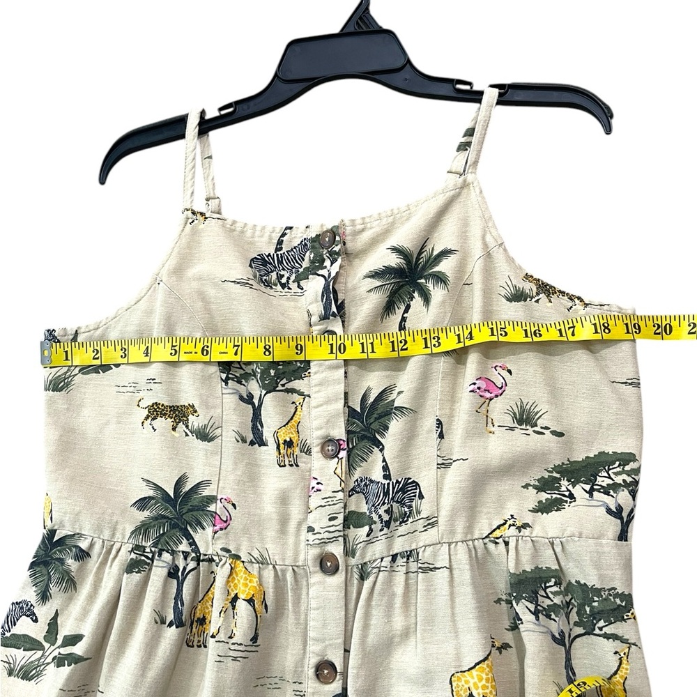 Tropical Print Beige Sundress - Picture 10 of 12